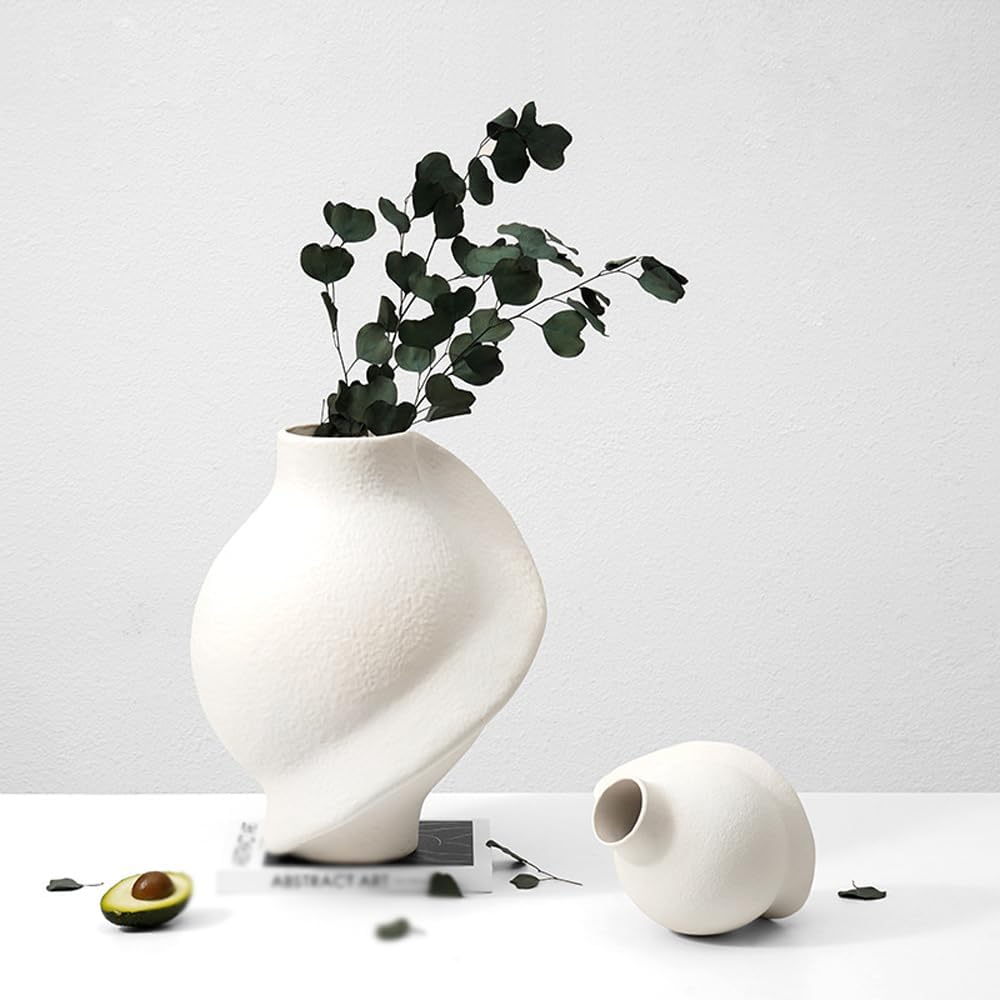 White Resin Decorative Vase