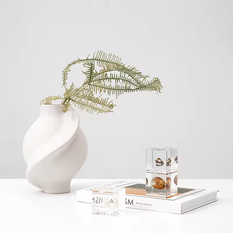White Resin Decorative Vase