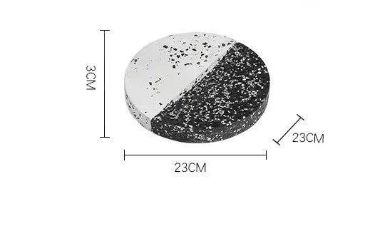 Black & White Terrazzo Decorative Plate