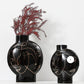 White & Black Hand-Painted Ceramic Vase