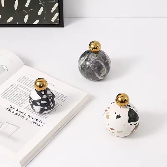 White & Black Double Ball Ornament
