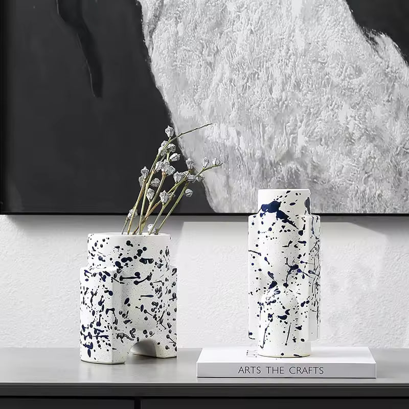 Blue Glazed Ceramic Vase